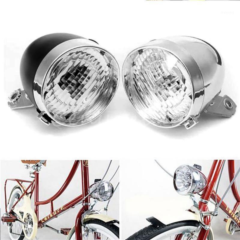 

Retro Vintage Bicycle 3LED Front Light Headlight Night Light Safety Warning Bike Decoration Black Silver Bicycle Accessories1