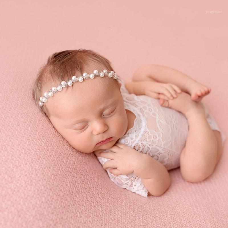 

Girls Newborn Hairband Rhinestone 2020 Vintage Beauty Handmade Headbands Pearl Beads Elastic Kids Hair Band Wedding Accessories1, Silver pearl band