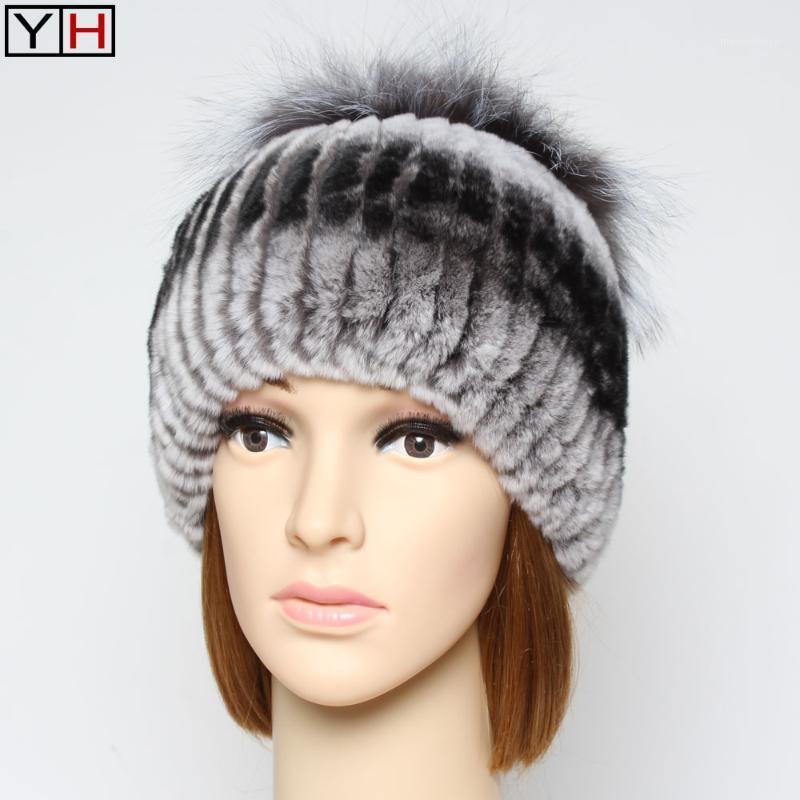 

Russia Women Winter Real Fur Beanies Hat Lady 100% Natural Real Rex Hat Good Stretch Fabric Soft Warm Genuine Fur Caps1, Grey
