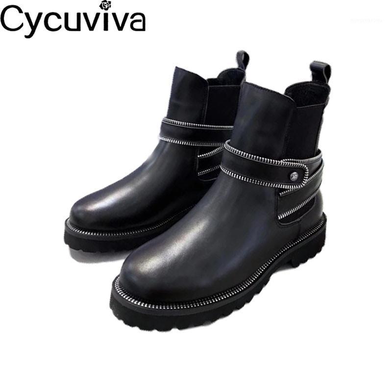 

New Leather Buckle Snow Boots Natural Wool Real Leather Flat Knight Boots Platform Warm Winter Shoes Woman Runway Non Slip1, Gray suede