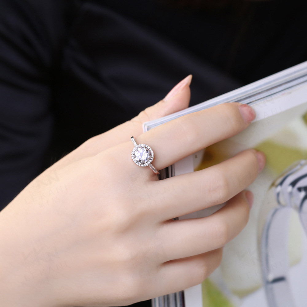 

Platinum ring women European and American fashion popular zircon ring trend New product accessories Engagement marriage proposal Anniversary
