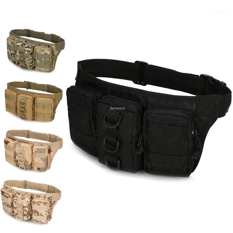 

800D Oxford Camouflage Waist Bag Lightweight Tactical Paintball Sports Bags Combat Hunting Climbing Waist Bags1, Black
