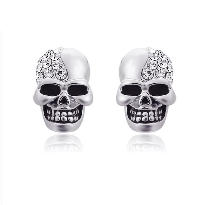 

Retro Glossy Skull Earrings Gothic Hip-hop Punk Personality Men and Women Accessories