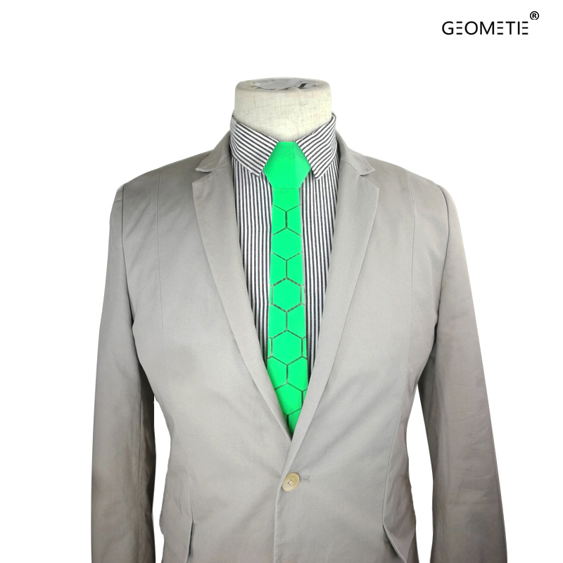 

New arrival of luxury acrylic green teal tie will see thin male silk casual fit ties wedding box cravate