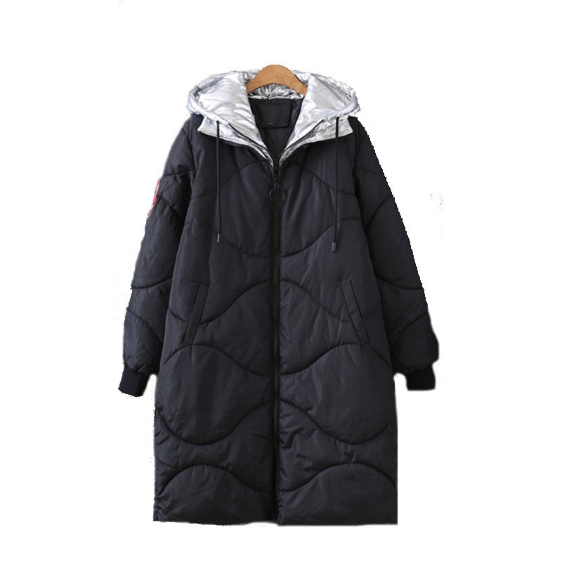 

More Size Simple Woman Warm High Quality Coat Parkas Female Winter Jacket 7ao8, Bk