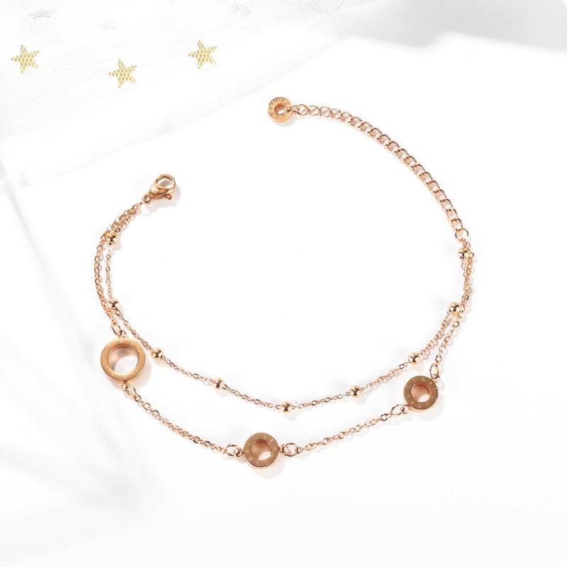 

Bracelet For Women Stainless Steel Bracelet Luxury Jewelry Rose Gold Round Titanium Steel Ladies Gifts Love Friends1