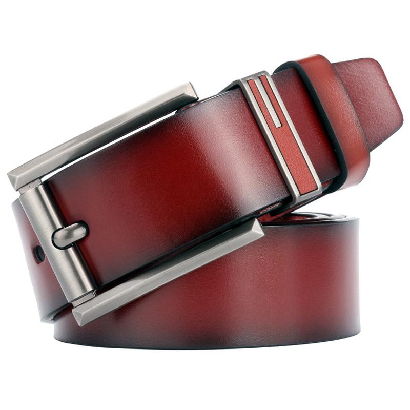 

Fashion Leather Belt Men New Classice Vintage Designer Belt Strap Luxury Pin Buckle Waist Belts For Men Casual Brown Mens Belt, Black