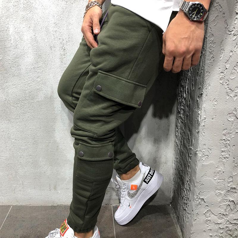 

2021 New Jogging Pants Men Sport Sweatpants Running Pants Men Joggers Cotton Trackpants Slim Fit Bodybuilding Trouser, Black