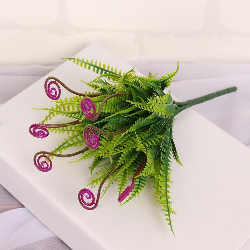 

Artificial Plastic Flowers Succulent Plants Fall Leaves Flores for Home Party Wedding Decoration Garden Plant Fake Flowers1, Purple