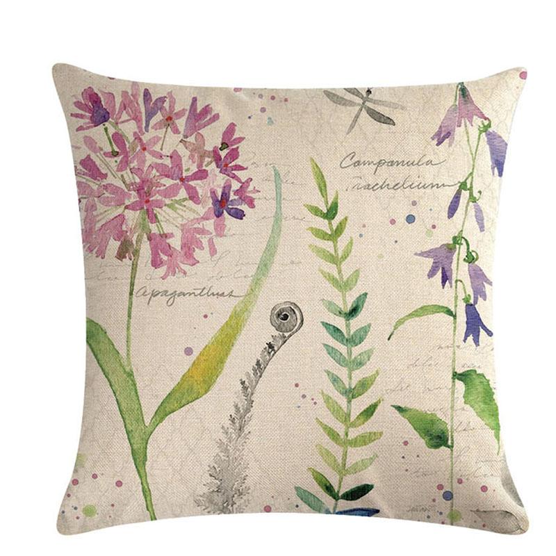 

Explosion Models Home Textile Cartoon children's Flowers Series Linen Pillowcase Sofa Cushion Cover 45 * 45cm, Style 1