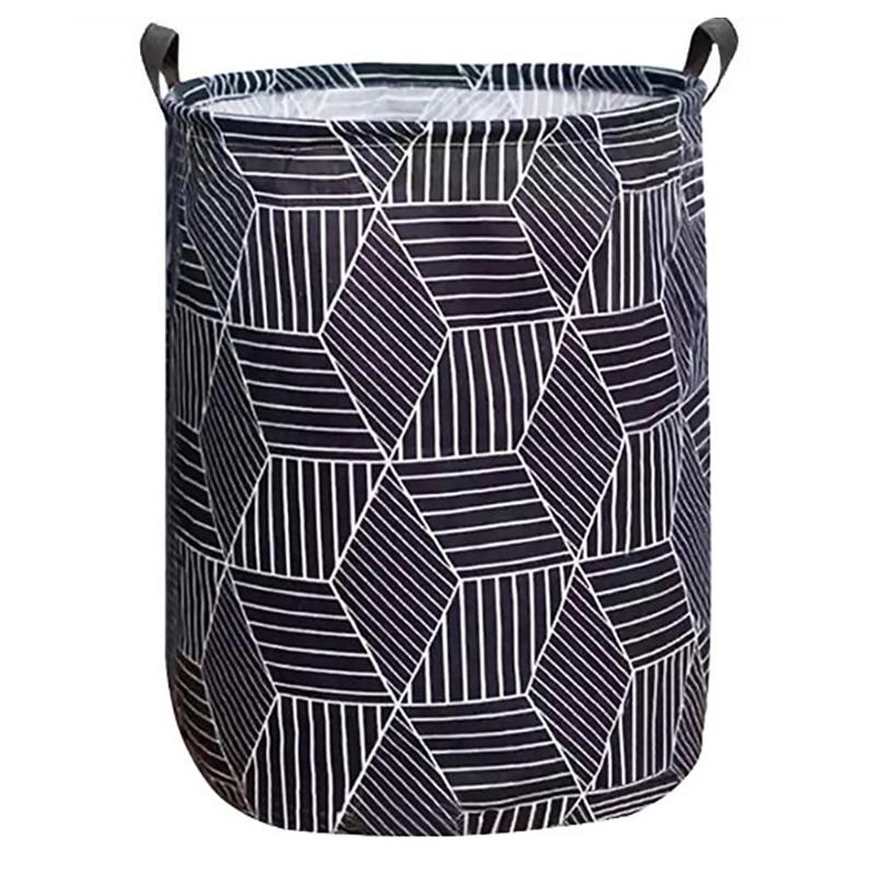 

Storage Bin Nursery Cotton Linen Laundry Basket Kids Room Collapsible Large Capacity Dirty Clothes Double Ear Folding Organizer