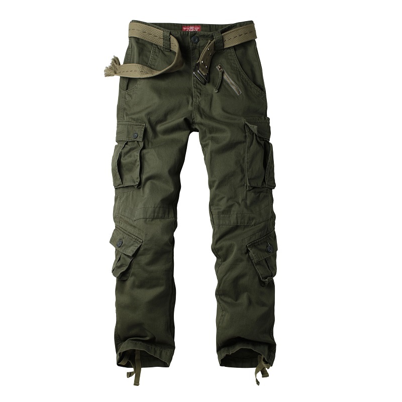 

2021 New Army Trousers, Multi-pocket . Loose Jumpsuit. Casual Male Khakis, Red Sea-blue. 837a, 3357