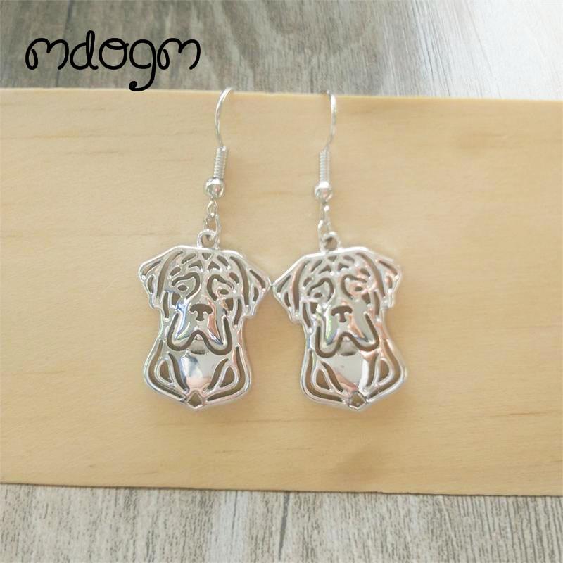 

2020 Cute Cane Corso Dog Animal Pendant Drop Earrings Silver-Plate Kawaii Funny Summer Metal For Women Girls Woman Ladies E079