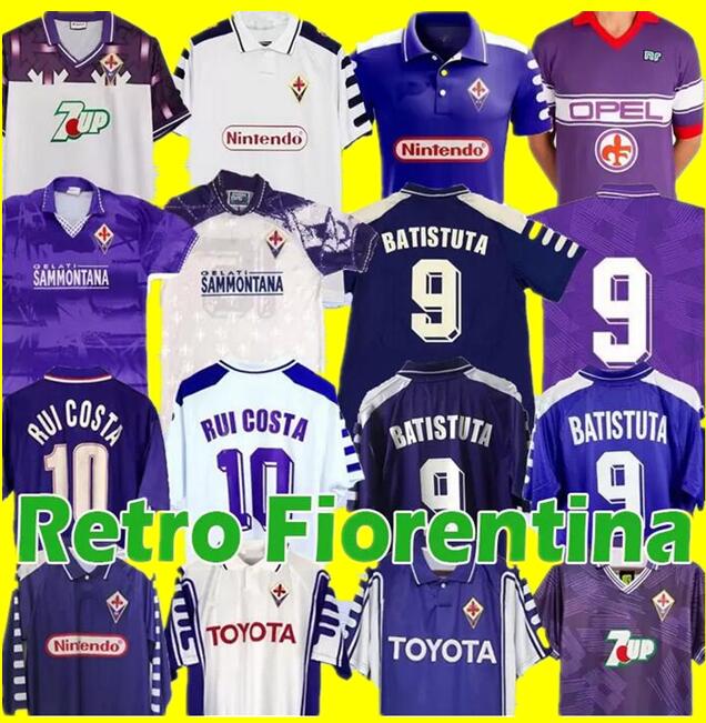 

Retro Soccer Jerseys Fiorentina 1998 1999 BATISTUTA 10 RUI COSTA 98 99 Home classic Football Shirt 2000 Camisas de Futebol 84 85 89 90 91 92 93 94 95 96 97 Florence jersey, 1992-93