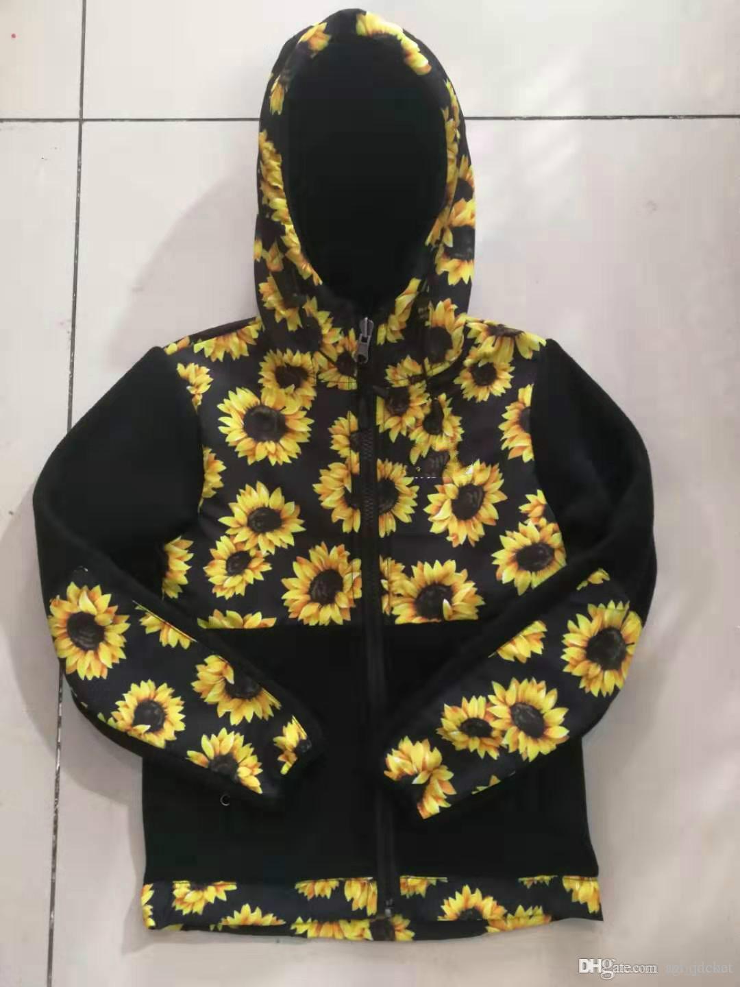 New High Quality Women Sunflower Fleece Hoodies Jackets Coasts Brand Outdoor Warm Down SoftShell Women Men Kids Jackets S-XXL coats