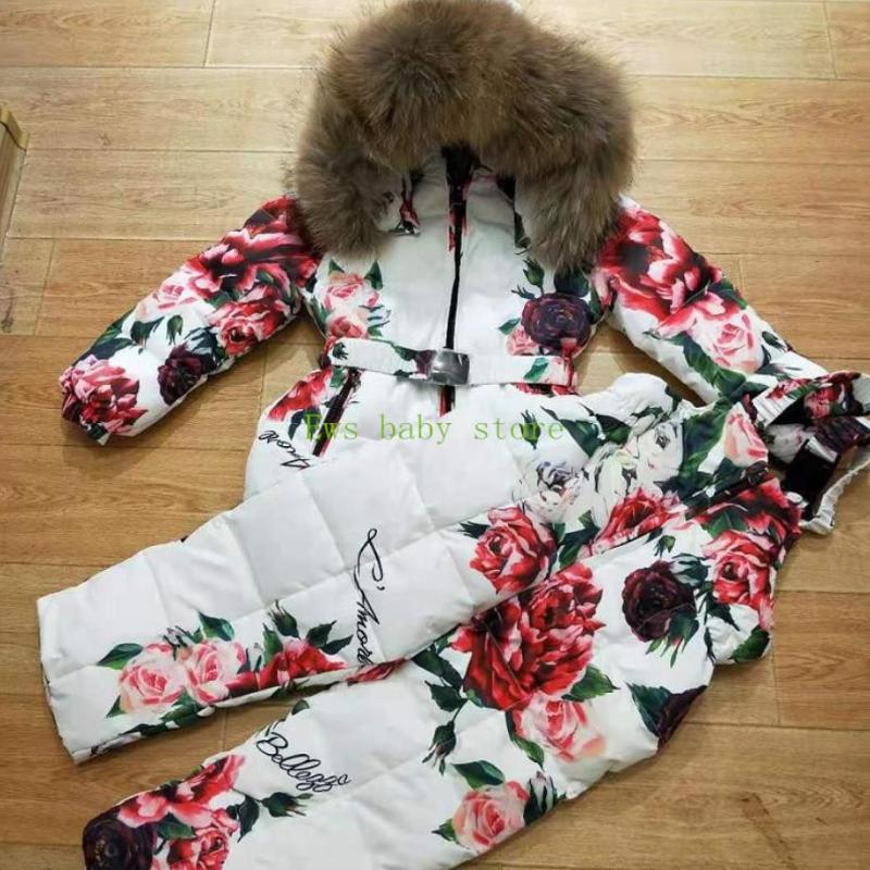 

Russia Winter Baby Girl Clothes Thicker Warm Brand Coat Children Snow Wear Print Outerwear Kids Down Jacket For Girls Y1758, Picture 1