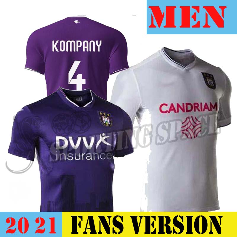 

20 21 RSC Anderlecht soccer jersey VERSCHAEREN 2020 2021 RSCA TREBEL home away Camiseta football shirt KOMPANY maillots de football PJACA, White no patch