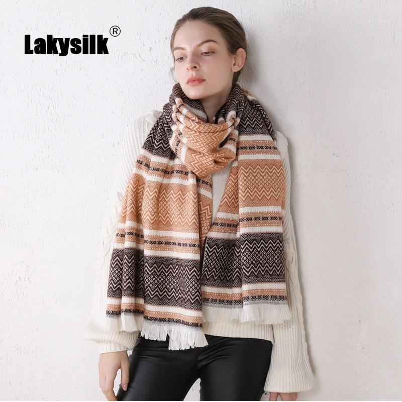 

Vintage Geometric Winter Scarf Women Thick Warm Soft Cashmere Shawls Female Tassels Blanket Quality Foulard1