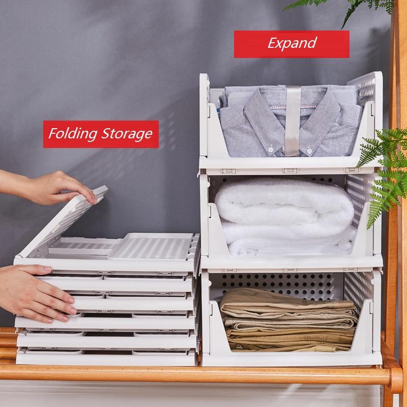 

Quality Large Wardrobe Clothing Folding Rack Multi-layer Retractable Artifact Foldable Draw Clothes Holders Storage Organization
