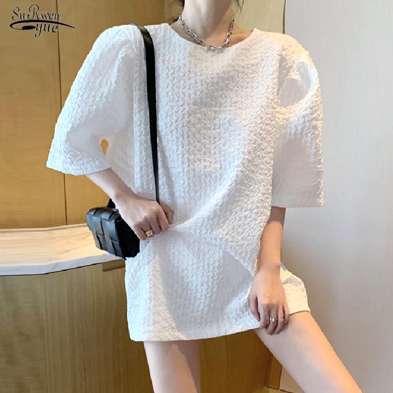 

Casual Dresses Korean White Women 2022 Puff Sleeve Sexy Summer Dress Vintage Mini Pleated Plus Size Party Vestido 15390, Black;gray