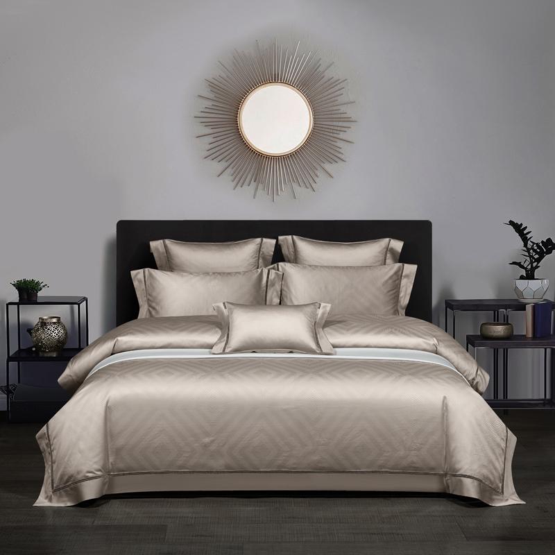 

Luxury Jacquard Bedding Set 1400TC Egyptian Cotton Duvet Cover Flat Sheet Pillowcase 4pcs Parure de lit