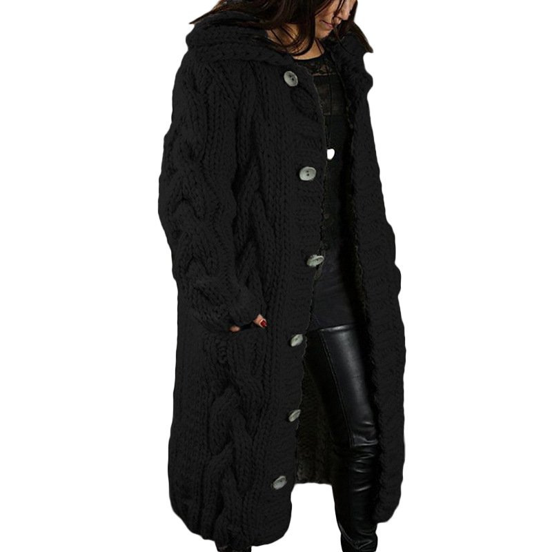 2020 European and American Ladies Cardigan Oversized Sweater Coat Sweater Cardigan Cross-Border Womens Clothing Cardigan