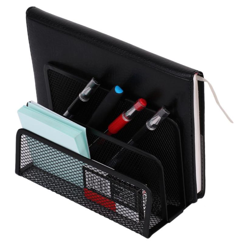 

Super Deal Practical Mesh Metal Letter Sorter Mail Document File Tray Desk Office File Organizer Storage Holder Black