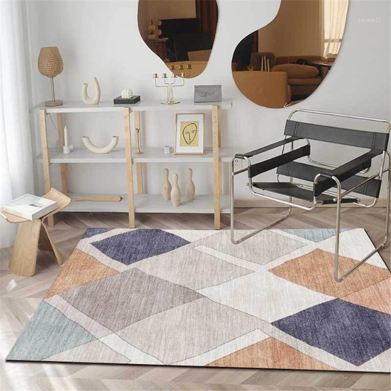 

Hand Painted Geometric Abstract Floor Mat Bedroom Modern Home Decor Non-slip Kitchen Carpet Washable Door Mats Entrance Door1