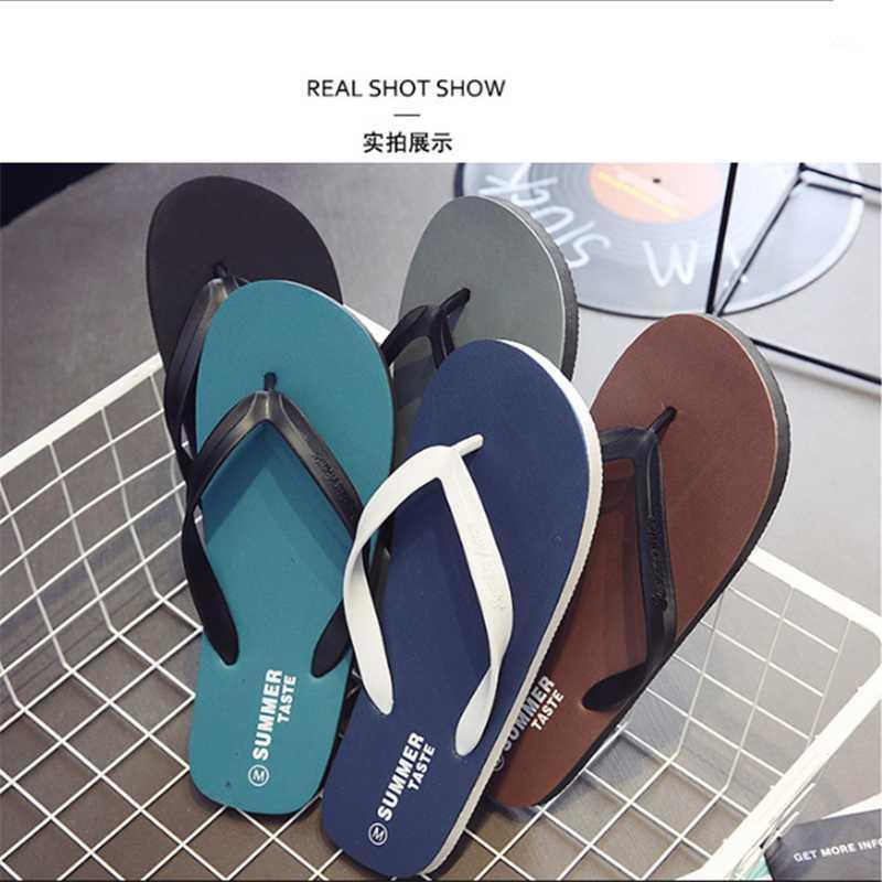 

Summer Slippers Men Flats High Quality Non-slip Shoes Sandals Sunshine Casual Flip Flops Color Matching Simple Beach Sandals 5z1, Black