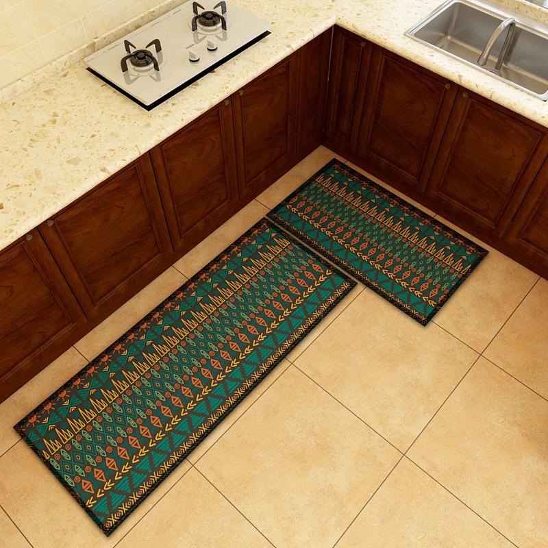 

American Retro Long Kitchen Mat Floor Mat Home Entrance Doormat Tapete Bath Carpet Absorbent Kitchen Rug Living Room Floor Mats, Color9