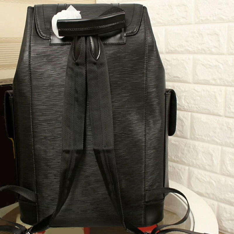 

Mens Vintage Backpack Shoulder Bags Brand Backpack Designer Luxury Schoolbag High Quality Rucksack Christopher Bag Black