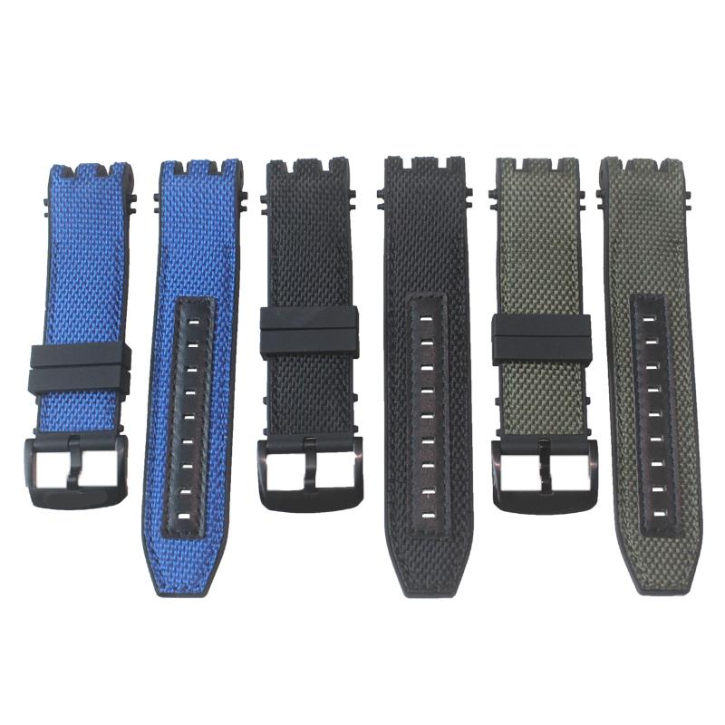 

Watch Bands 22mm T115417A Silicone Rubber Strap T115 Watchband For T115417 Accessories, Black;brown