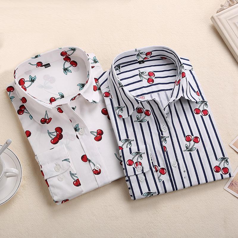 

Brand New Red Rose Blouse Floral Print Tops Long Sleeve Shirts Women Cotton Blouses 2021 Summer Blusas Femininas Large Size 5XL, Pr0009