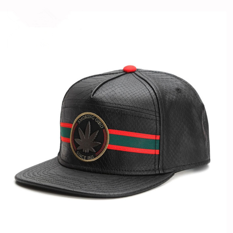 

Brand Goede Cap Zwart Lederen Hip-Hop Snapback Hoed Voor Mannen Vrouwen Volwassen Outdoor Casual Verstelbare Zon baseball Cap, More picture
