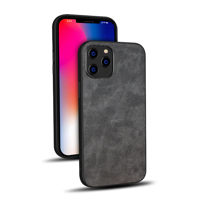 

Vintage Synthetic Leather Soft back cover for Iphone Xs 11 Pro Max 12 Pro max Shockproof, Red