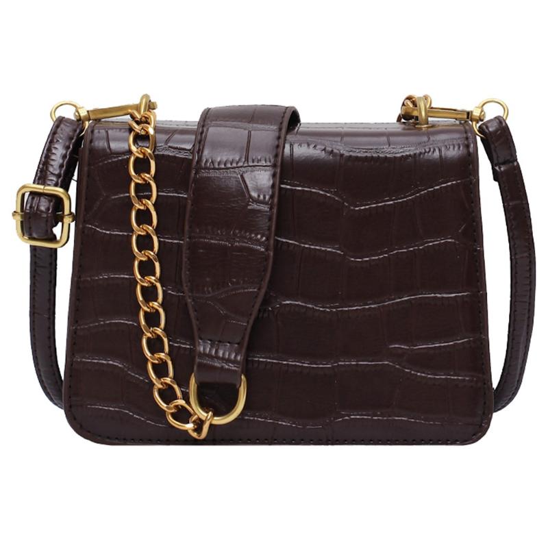 

British Fashion Simple Small Square Bag Women's Designer Handbag 2021 High-quality Pu Leather Chain Mobile Phone Shoulder Bag#SR, Red