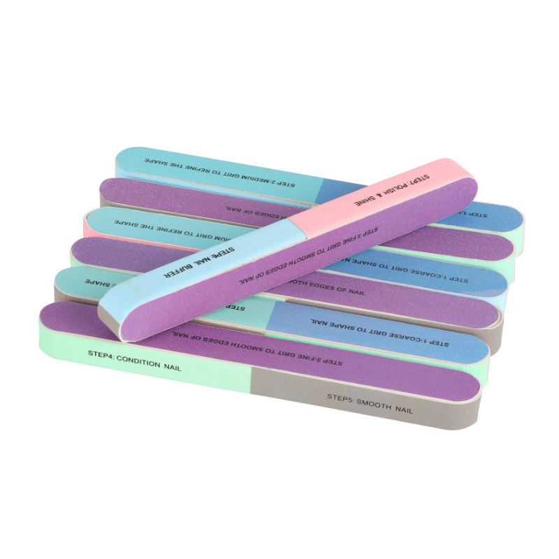 

7 Way Nail File and Buffer Block Nail Buffering Files 7 Steps Washable Emery Boards Professional Manicure Tools