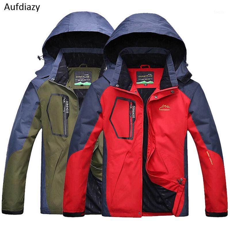 

Aufdiazy 5XL Men Spring Thin Fleece Softshell Jackets Hiking Camping Outdoor Sports Waterproof Coats Male Jacket JM0721, Army green