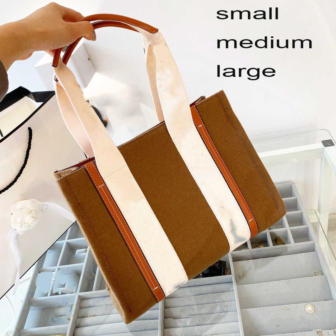 

3 size 2021 womens totes bags canvas woody tote small medium large women handbag designer handbags cloe shoulder