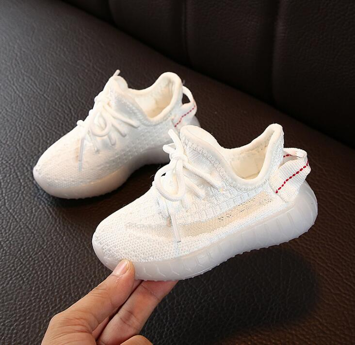 

Kids Designer Sneakers Hiphop Brand Kanye West led Shoes for Boys Girls Teens Active Breathable Running Shoes Eur 22-31 for Kids, Black