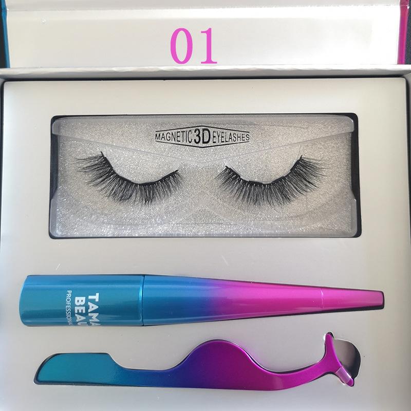 

New Magnetic Liquid Eyeliner & 5 Magnet Magnetic False Eyelashes & Tweezer Set Waterproof Long Lasting Eyeliner False Eyelashes