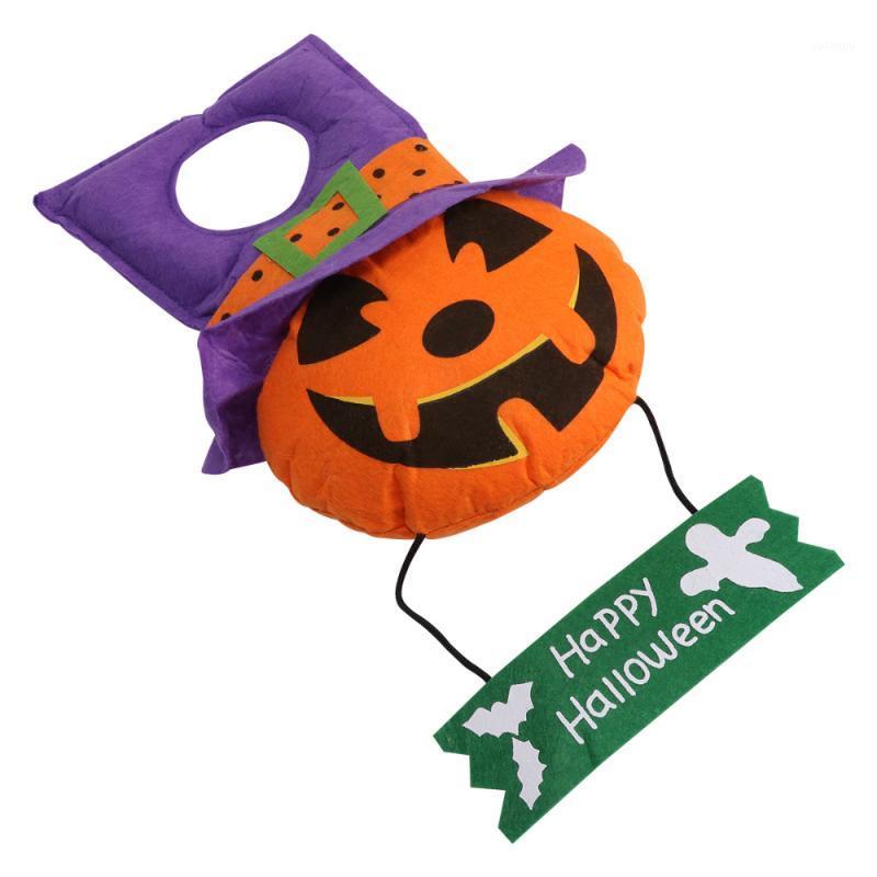 

1Pc Halloween KTV Bar Pumpkin Door Hanging Hanging Doll (Orange Purple)1