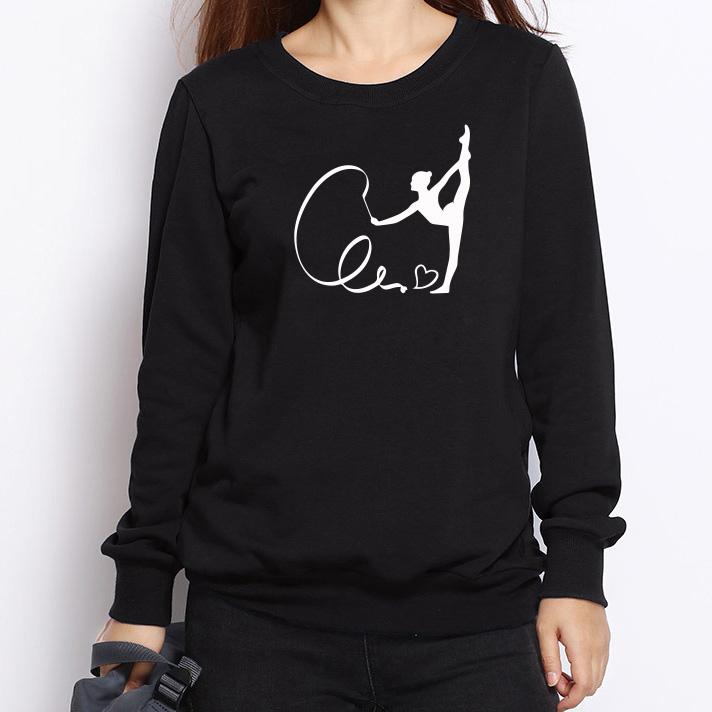 

Gymnast Printed Sweatshirts Women Winter Fashion Casual Cotton Hoodies Gymnastic Girl Sporting Clothing Tops, Gray