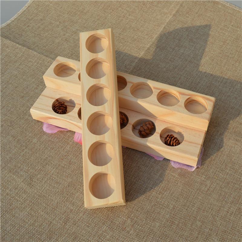 

2pc/lot 18x5x2cm 2.8cm hole* 1.5cm depth, Special oil display stand, Storage box display rack, wooden oil bottle storage boxes