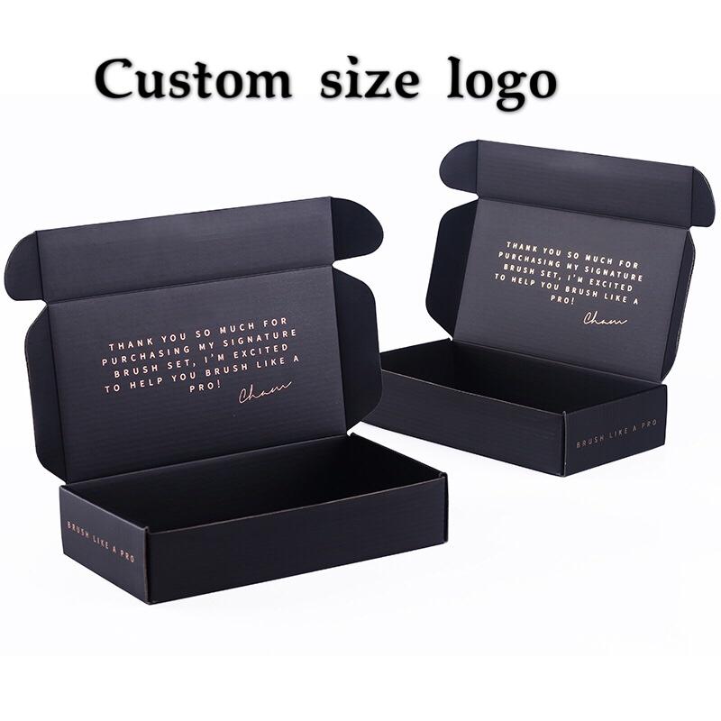 

Custom size logo paper gift box bag Corrugated paper shipping mailer boxes Printed logo Packaging Clothes shirt Box 100PCS/lot