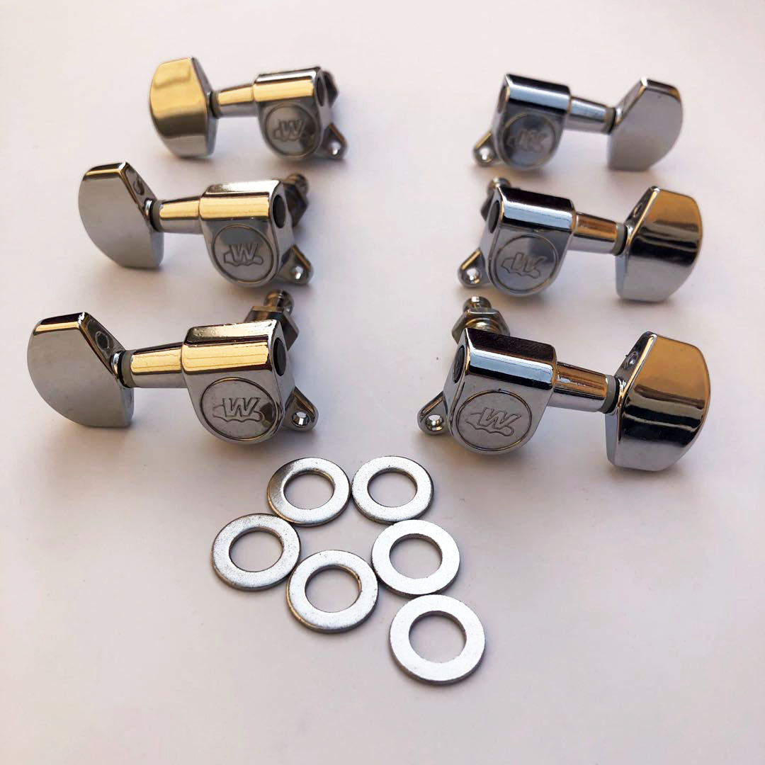 

3R 3L Chrome Tuners Pegs Machine Head For 6 Strings Electric Guitar,Made in korea