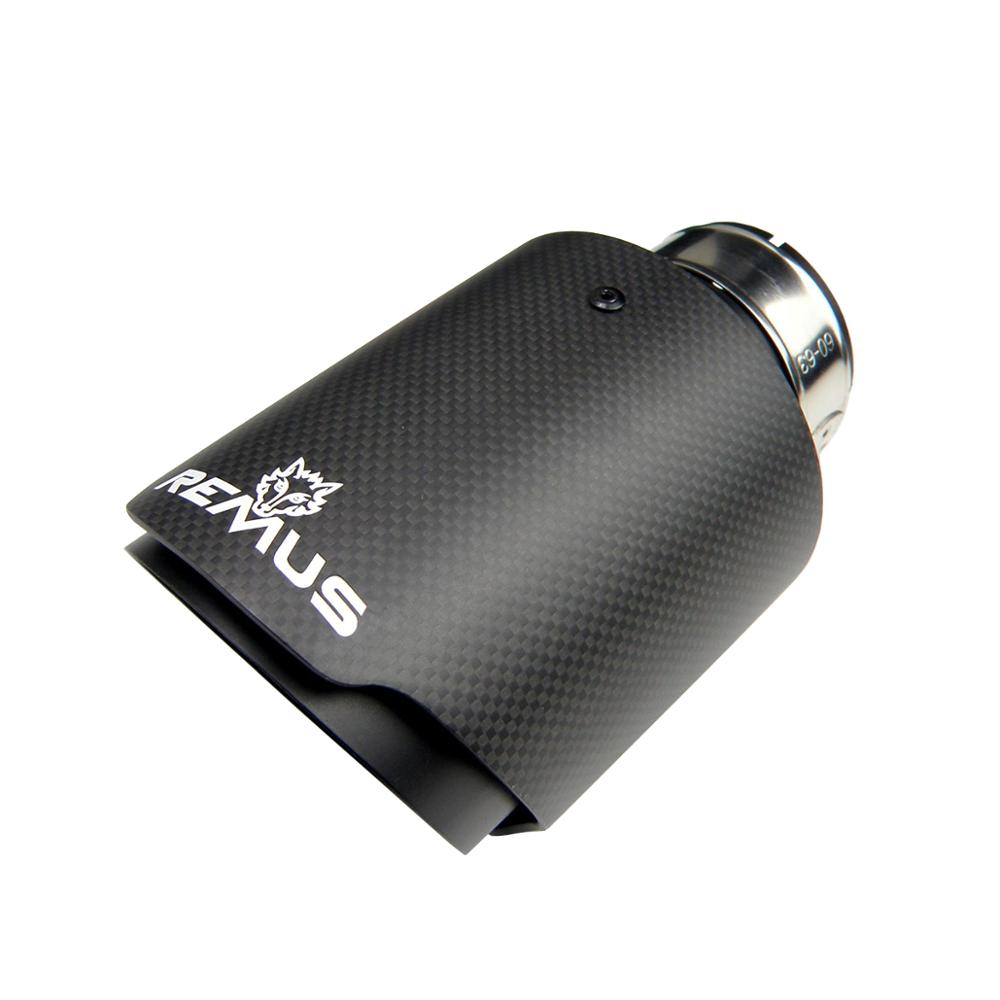 

Car Universal Matte Carbon Fiber Exhaust Muffler Tip Exhaust End Pipe Tail Pipe Tip with Remus logo