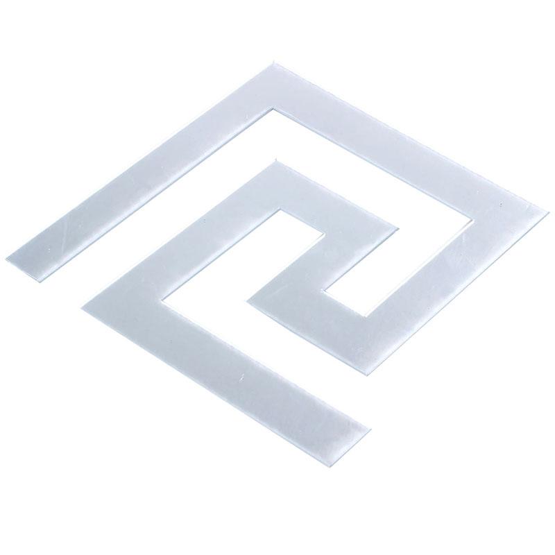 

10pcs Modern 3D Maze Mirror Removable Decal Acrylic DIY Wall Sticker Home Decor, Silver