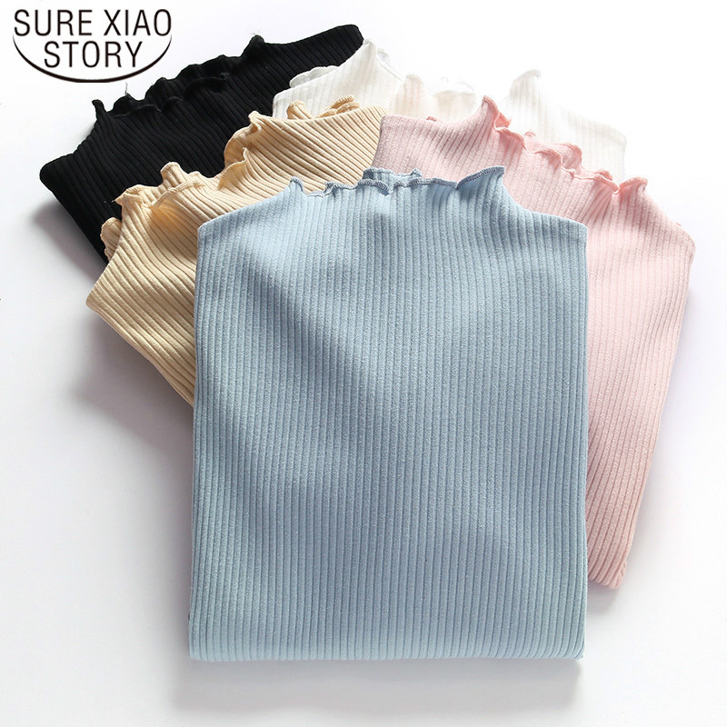 

Long Sleeve Shirt Mesh Top Poleras De Mujer Moda Women Shirt Women Cotton T-shirt Women Tops Casual Tee T Shirt 6268 50 201125, White