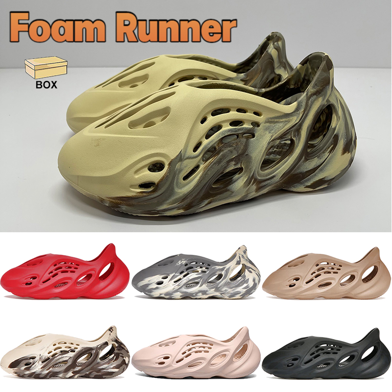 

2022 With Box Foam Runner Classic Slippers RNNR MX Cream Clay Ochre Vermillion MXT Moon Gray Mineral Blue Ararat Sand Men Women Slides Sandals, Bubble wrap packaging